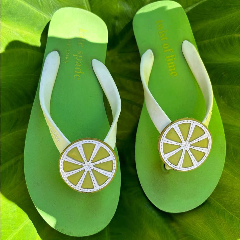 Kate Spade Lime Flip Flops